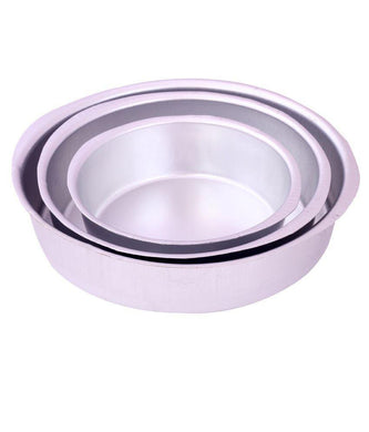 LAKSHITA ALUMINIUM CAKE MOULD / CAKE TIN SET OF 3 - KOCHEN ESSENTIAL