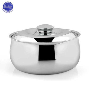 DEVIDAYAL STAINLESS STEEL BELLY CASSEROLE 1600 ML - KOCHEN ESSENTIAL