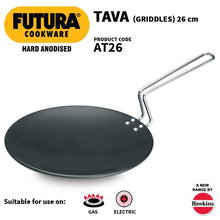 Load image into Gallery viewer, HAWKINS FUTURA HARD ANODISED ROTI TAWA, 26CM, 4.88MM AT26 - KOCHEN ESSENTIAL
