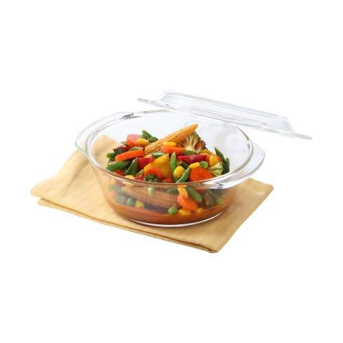 Borosil Glass Casserole - Oven And Microwave Safe Serving Bowl With Glass Lid - KOCHEN ESSENTIAL