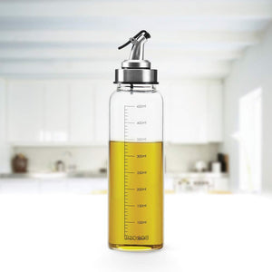 BOROSIL GLASS OIL DISPENSER, 1000ML, SILVER - KOCHEN ESSENTIAL