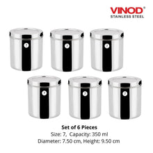 Load image into Gallery viewer, Vinod Stainless Steel Airtight Deep Dabba set of 6 pieces - KOCHEN ESSENTIAL
