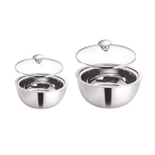 Load image into Gallery viewer, Borosil Stainless Steel Insulated Curry Server, Set of 2 (500ml + 900ml) Silver - KOCHEN ESSENTIAL
