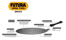 Load image into Gallery viewer, HAWKINS FUTURA NON-STICK DOSA TAWA, 28 CM, BLACK - KOCHEN ESSENTIAL
