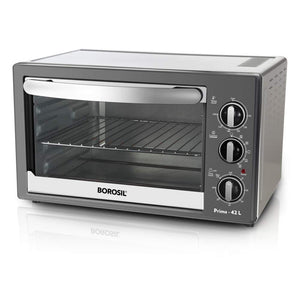 BOROSIL PRIMA 42 L OTG, WITH MOTORISED ROTISSERIE AND CONVECTION, 2000 W, 6 STAGE HEATING FUNCTION, SILVER - KOCHEN ESSENTIAL