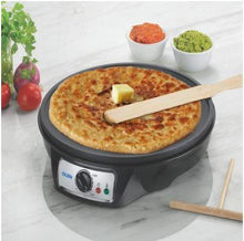 Load image into Gallery viewer, Glen Electric Dosa Maker with Wooden Batter &amp; Spatula 1000 Watt Black (SA-3038) - KOCHEN ESSENTIAL
