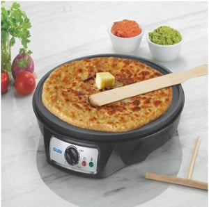 Glen Electric Dosa Maker with Wooden Batter & Spatula 1000 Watt Black (SA-3038) - KOCHEN ESSENTIAL