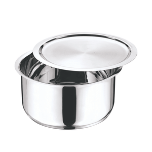 VINOD STAINLESS STEEL TOPE WITH LID, PATILA, 4 LITRES, 22CM - KOCHEN ESSENTIAL