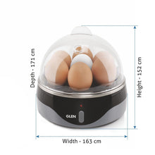 Load image into Gallery viewer, Glen Egg Boiler Boils 7 Eggs, 1 Poaching Cup, Auto shut Off, 350W (3030EB7) - KOCHEN ESSENTIAL
