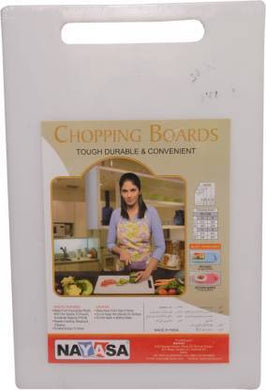NAYASA PLASTIC CUTTING BOARD  (WHITE PACK OF 1) ( CHOPPING BOARD ) - KOCHEN ESSENTIAL