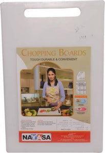 NAYASA PLASTIC CUTTING BOARD  (WHITE PACK OF 1) ( CHOPPING BOARD ) - KOCHEN ESSENTIAL