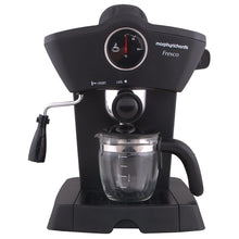 Load image into Gallery viewer, MORPHY RICHARDS FRESCO 800-WATT 4-CUPS ESPRESSO COFFEE MAKER (BLACK) - KOCHEN ESSENTIAL
