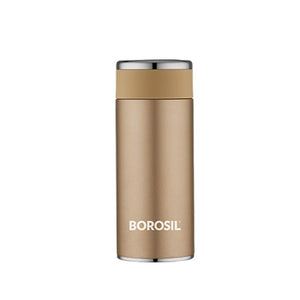Borosil Stainless Steel Hydra Travelsmart - Vacuum Insulated Flask Water Bottle, 200 ML, Rose Gold