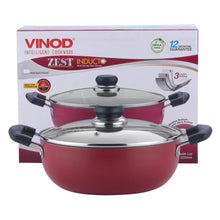 Load image into Gallery viewer, VINOD ZEST NON-STICK DEEP KADAI WITH GLASS LID (INDUCTION FRIENDLY) - KOCHEN ESSENTIAL
