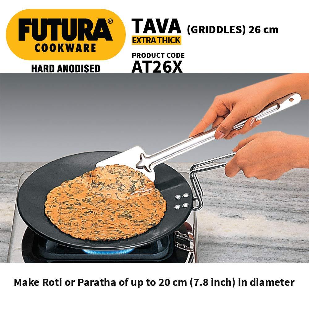 Induction Futura Tawa 26cm HAWKINS FUTURA HARD ANODISED ROTI TAWA
