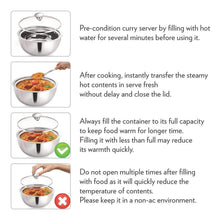Load image into Gallery viewer, Borosil Stainless Steel Insulated Curry Server, Set of 2 (500ml + 900ml) Silver - KOCHEN ESSENTIAL
