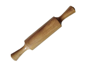 LAKSHITA PURE WHITE MARBLE CHAKLA WITH WOODEN BELAN (ROLLING PINS) - KOCHEN ESSENTIAL