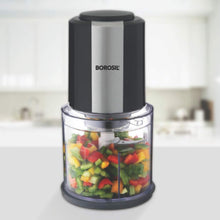 Load image into Gallery viewer, BOROSIL CHEF DELIGHT VEGETABLE CHOPPER, 300 WATTS, BLACK - KOCHEN ESSENTIAL
