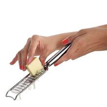 Load image into Gallery viewer, LAKSHITA CHEESE GRATER, STAINLESS STEEL CHEESE GRATER WITH PIPE HANDLE - KOCHEN ESSENTIAL
