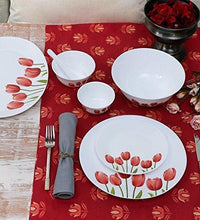 Load image into Gallery viewer, LAOPALA OPALWARE DIVA IVORY DINNER SET, 27 PCS, TULIP GARDEN - KOCHEN ESSENTIAL
