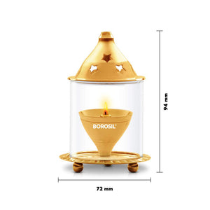 BOROSIL AKHAND DIYA BRASS SMALL, AKHAND JYOT