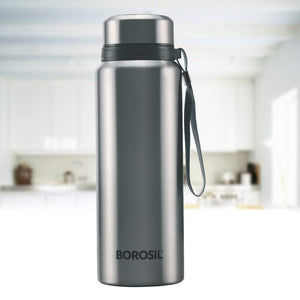 Borosil - Stainless Steel Hydra Natural - Vacuum Insulated Flask Water Bottle, 750ML