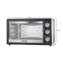 Load image into Gallery viewer, BOROSIL PRO 42 LITRE OTG, WITH MOTORISED ROTISSERIE AND CONVECTION, 2000 W, BLACK - KOCHEN ESSENTIAL
