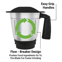 Load image into Gallery viewer, INALSA Mixer Grinder 750Watt- MaxxBlend 750 with 3 Stainless Steel Jars (For Dry Grinding, Wet Grinding, Chutneys, (Black/ Grey) - KOCHEN ESSENTIAL
