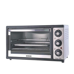 BOROSIL PRIMA 25 LITRE OTG WITH MOTORISED ROTISSERIE AND CONVECTION, 1500 W, BLACK - KOCHEN ESSENTIAL