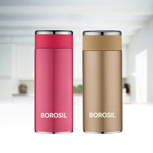 Load image into Gallery viewer, Borosil Stainless Steel Hydra Travelsmart - Vacuum Insulated Flask Water Bottle, 200 ML, Rose Gold
