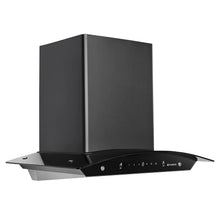 Load image into Gallery viewer, Faber 60 cm 1100 m³/hr Auto-Clean curved glass Kitchen Chimney (HOOD ZEST HC SC FL BK 60, Filterless technology,Touch &amp; Gesture Control, Black)

