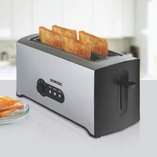 Load image into Gallery viewer, BOROSIL KRISPY 4 SLICE JUMBO POP UP TOASTER, BLACK - KOCHEN ESSENTIAL
