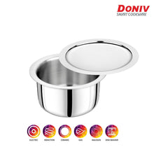 Load image into Gallery viewer, DONIV Titanium Triply Stainless Steel Tope with Cover, Induction Friendly - KOCHEN ESSENTIAL
