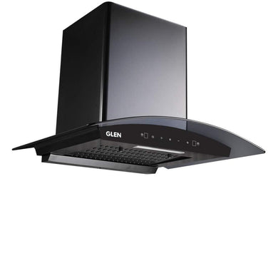 GLEN 60 cm 1050m3/hr Auto-Clean curved glass Kitchen Chimney Filterless Motion Sensor Touch Controls (6060 Black) - KOCHEN ESSENTIAL