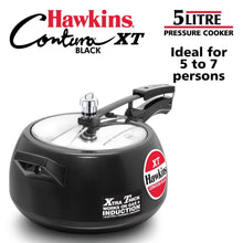 Load image into Gallery viewer, HAWKINS HAWKINS CONTURA BLACK XT PRESSURE COOKER  INDUCTION BOTTOM PRESSURE COOKER  (HARD ANODIZED) - KOCHEN ESSENTIAL
