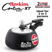 Load image into Gallery viewer, HAWKINS HAWKINS CONTURA BLACK XT PRESSURE COOKER  INDUCTION BOTTOM PRESSURE COOKER  (HARD ANODIZED) - KOCHEN ESSENTIAL
