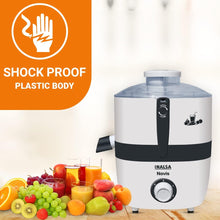 Load image into Gallery viewer, INALSA Juicer Mixer Grinder 500W- Novis with 2 Jars|1.5L Blender Jar,0.7L SS Multipurpose Jar|Easy Flow Juice Nozzle Cap|Shockproof Body Design,Overload Protection for Safety|ISI Marked, Made In India - KOCHEN ESSENTIAL
