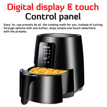 Load image into Gallery viewer, INALSA Air Fryer Top Chef Digital-1400W, 4L|Smart AirCrisp Technology| 8-Preset, Touch Control &amp; Digital Display| Variable Temp &amp; Time Control (Black)
