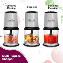 Load image into Gallery viewer, Inalsa Chopper Bullet 400W with Variable Speed and Pure Copper Motor, Dual Layered Blade, 500ml Capacity (Black/Silver) - KOCHEN ESSENTIAL
