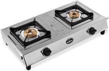 Load image into Gallery viewer, SUNFLAME SHAKTI STAINLESS STEEL 2 BURNER GAS STOVE, MANUAL - KOCHEN ESSENTIAL
