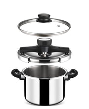 Load image into Gallery viewer, Stahl Triply Stainless Steel Versatile Cooker with Steel and Glass Lid, 9415, 5 L - KOCHEN ESSENTIAL
