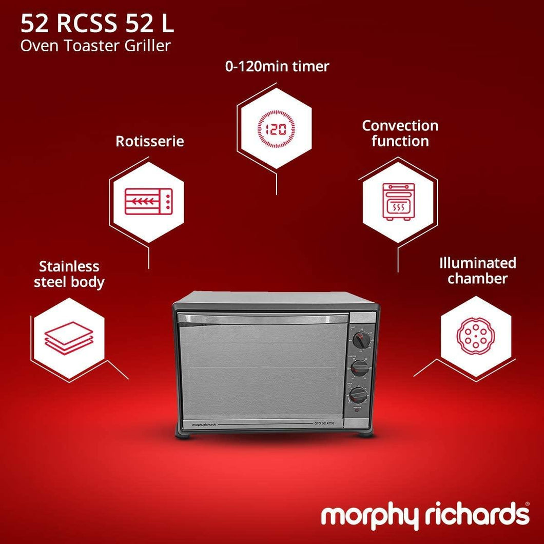 MORPHY RICHARDS OTG OVEN TOASTER GRILL 52 LITRES RCSS 52 L OTG BLACK