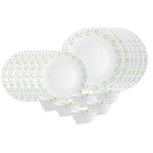 Load image into Gallery viewer, Cello Opalware Dazzle Tropical Lagoon Dinner Set, 18Pcs, White
