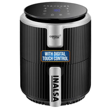Load image into Gallery viewer, Inalsa Air Fryer Digital Compact Touch-(2.4L)- 1000W with Smart Air Crisp Technology| 8-Preset Menu, Touch Control &amp; Digital Display| Variable Temperature &amp; Timer Control, (Black)
