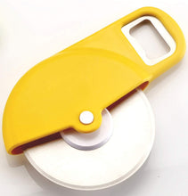 Load image into Gallery viewer, PIZZA CUTTER WITH OPENER, 2 IN 1 - KOCHEN ESSENTIAL
