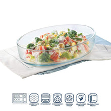 Load image into Gallery viewer, BOROSIL OVAL BAKING DISH, 700ML, TRANSPARENT - KOCHEN ESSENTIAL
