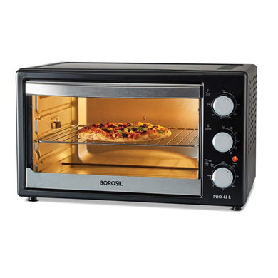 BOROSIL PRO 42 LITRE OTG, WITH MOTORISED ROTISSERIE AND CONVECTION, 2000 W, BLACK - KOCHEN ESSENTIAL