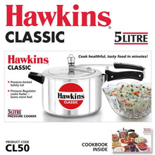Load image into Gallery viewer, HAWKINS CLASSIC PRESSURE COOKER , 5 LITRES, CL50 - KOCHEN ESSENTIAL
