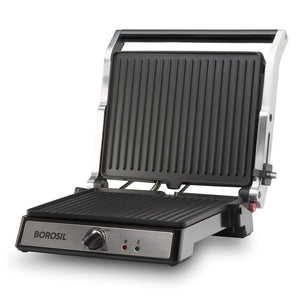 Borosil Super Jumbo 2000-Watt Grill Sandwich Maker, Black