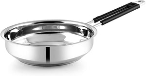PNB kitchenmate STAINLESS STEEL FRYPAN, ROMANO FRYPAN WITH LID, INDUCTION BASED - KOCHEN ESSENTIAL